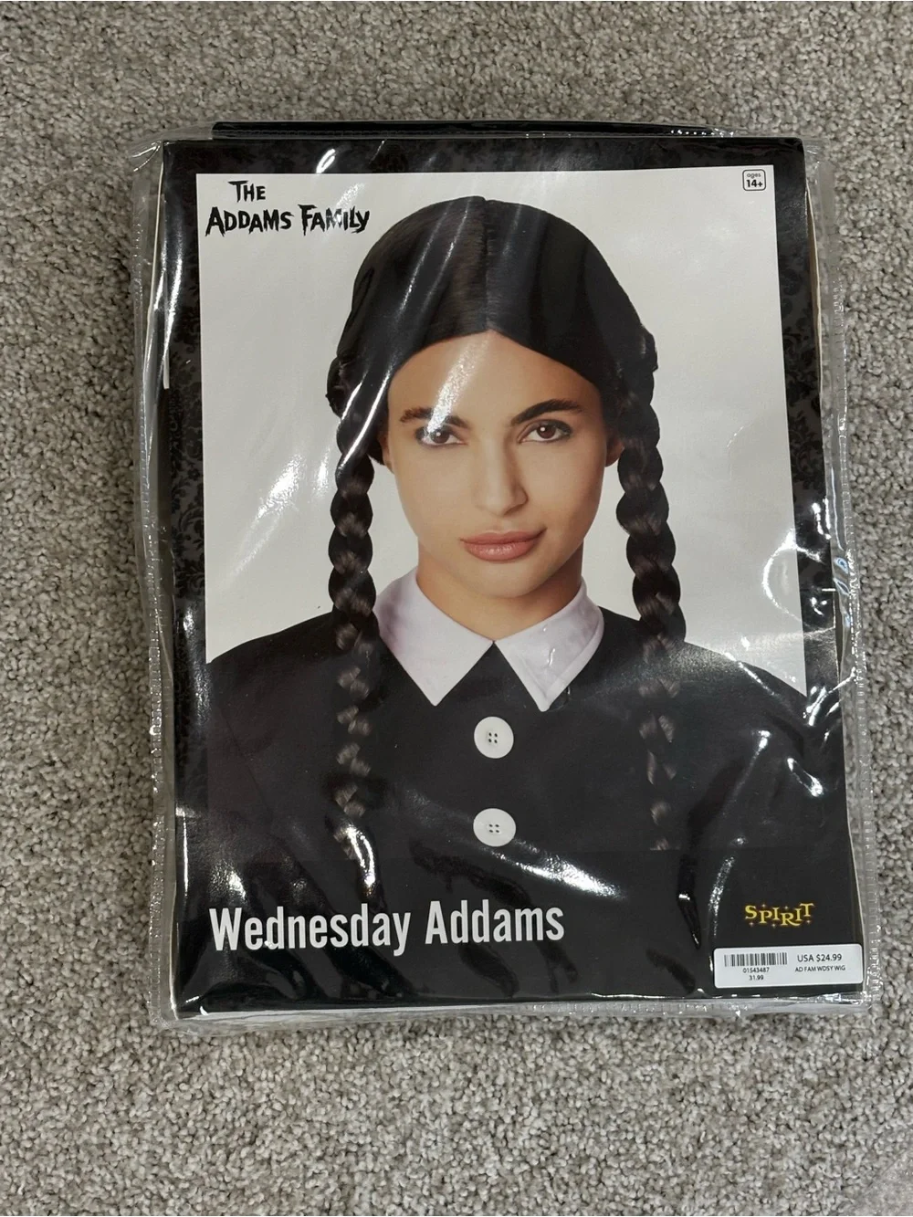 Spirit Halloween Wednesday Addams Addams Family Adult Wig Costume Theme